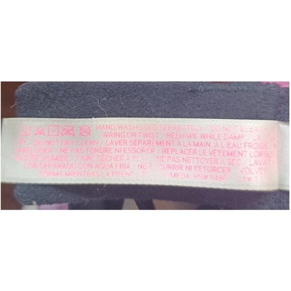 Victoria's Secret Pink Wear Everywhere Push Up Bra Women's 34B Black Geometric - Picture 7 of 7